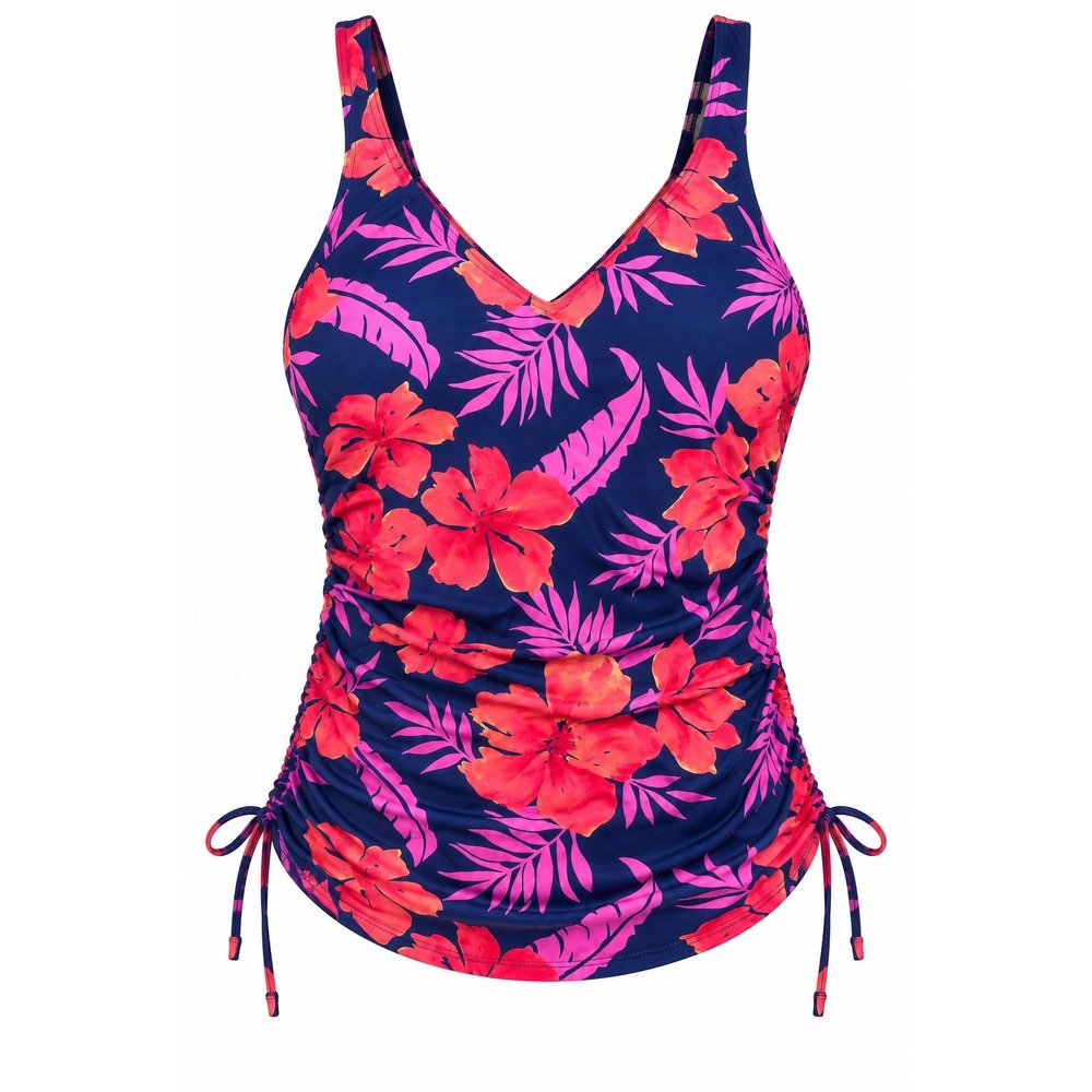 Lands End tankini 12 DDD Top Tropical Floral Resortwear beach tropical bikini